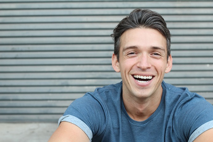 closeup of man smiling 