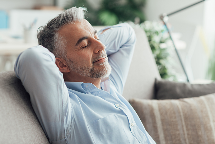 Patient resting after sedation dentistry visit